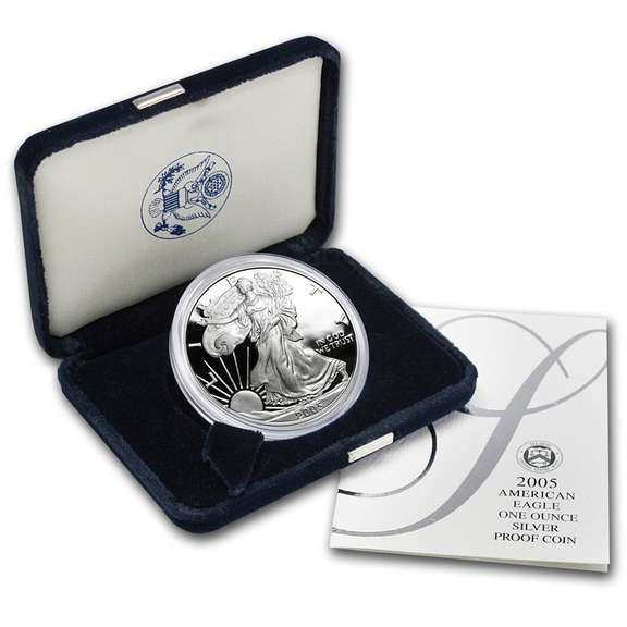 2005 Proof Silver Eagle, OGP
