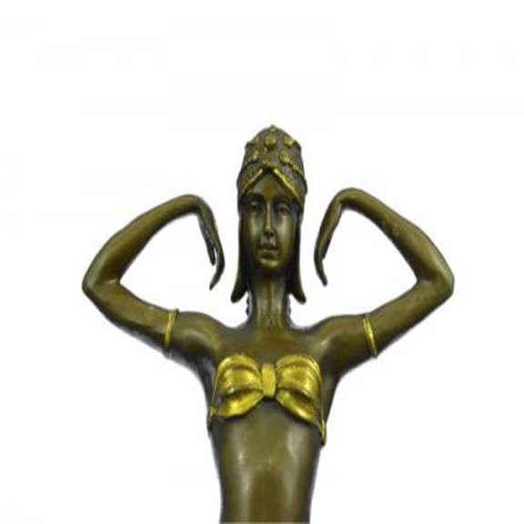 Art Nouveau Collector Collectible Semi Nude Dancer By Chiparus Bronze Sculpture