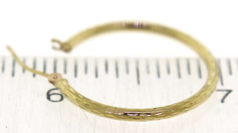 Popular Hammered Round Hoop Earrings