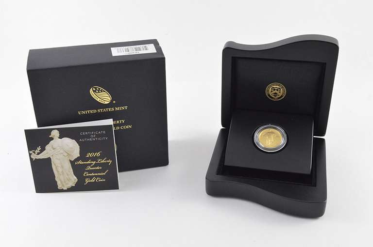 2016-W Standing Liberty Quarter Centennial .999 Fine Gold Coin - Box