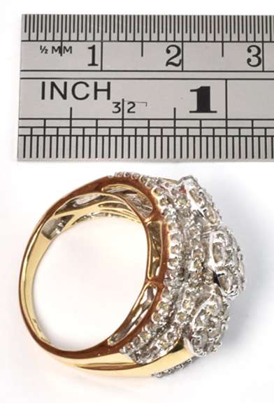 Sparkling Bold Gold Diamond Cluster