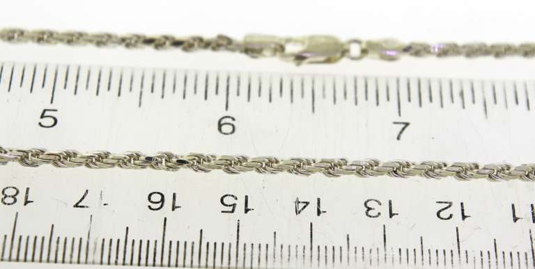 Sterling Silver Rope Chain Necklace