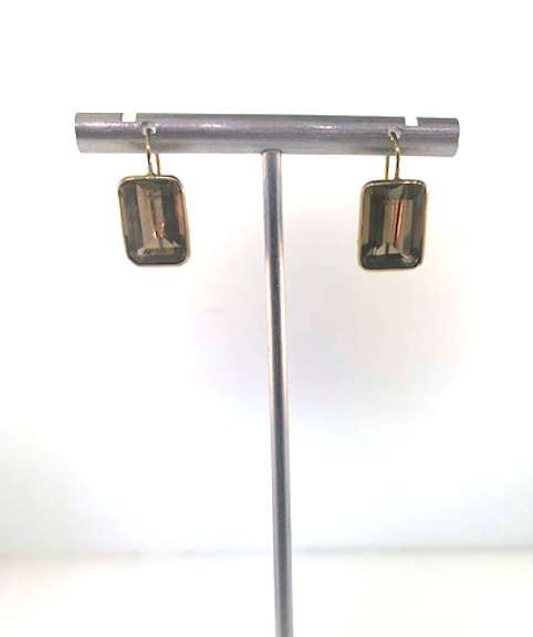 Classic Smoky Gemstone 14kt Earrings