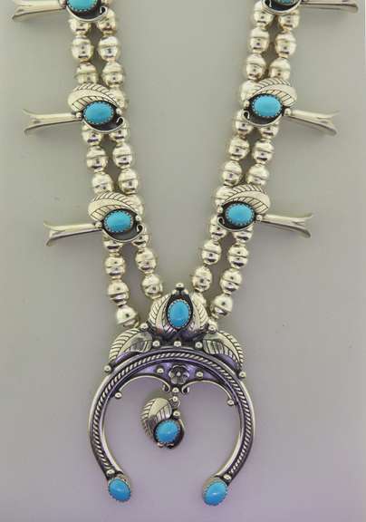 Sterling Silver Native American Turquoise Necklace