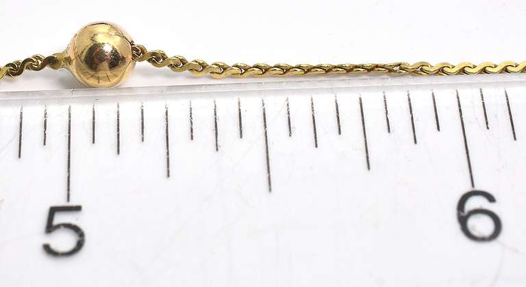 14KT Gold Bead Stationary Necklace