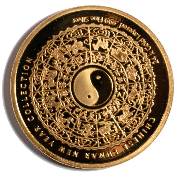 2014 Color 24 K Layered 1 Troy Ounce  Silver Lunar Horse Proof