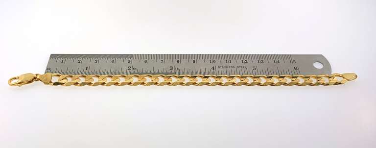 Men's 18kt yellow gold curb link bracelet