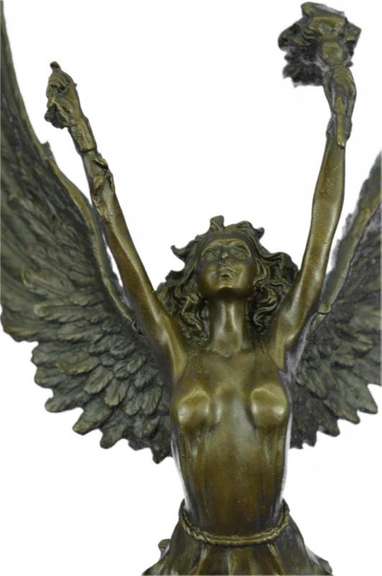 An angel stands boldly