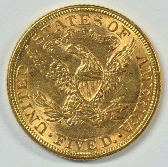 Fully struck and lustrous 1882 US $5 Liberty Gold Piece