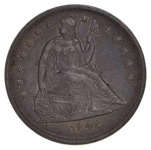 1846 Seated Liberty Silver Dollar