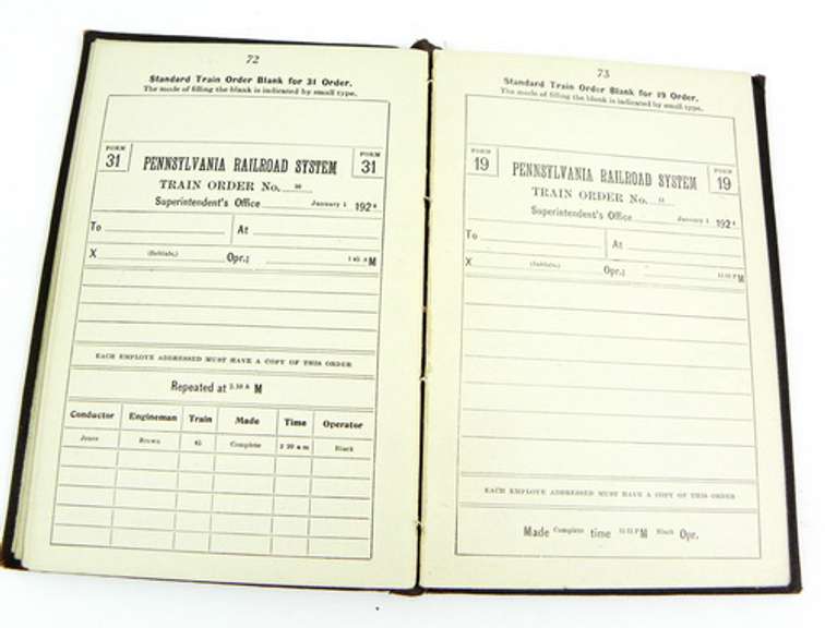1925 Pennsylvania Railroad Book of Rules