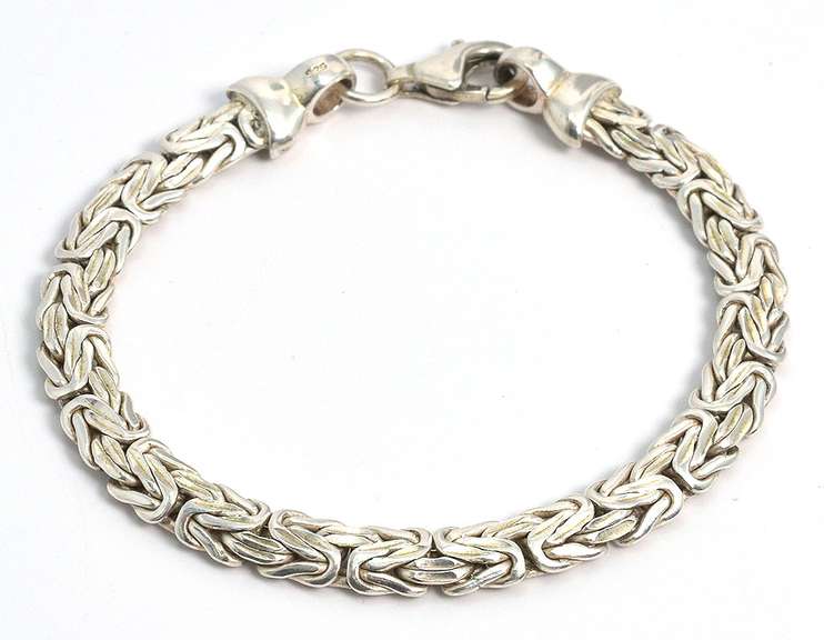 Woven Style Sterling Silver Bracelet