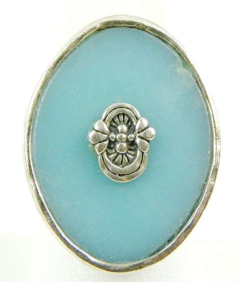 Silpada Sterling Ring with Large Amazonite, Size 8