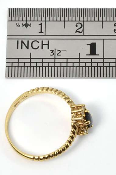 Cute Sapphire and Diamond Ring