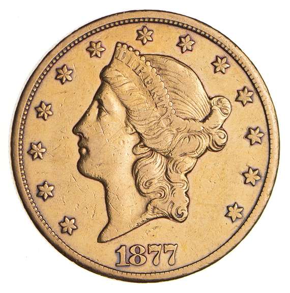 1877-CC $20 Liberty Head Gold Double Eagle
