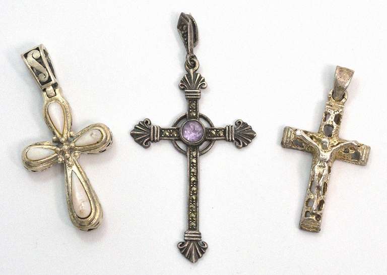 Sterling Silver Lot of Cross Pendants