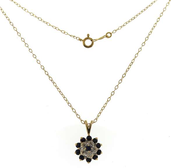 Strong Sapphire & Diamond Necklace