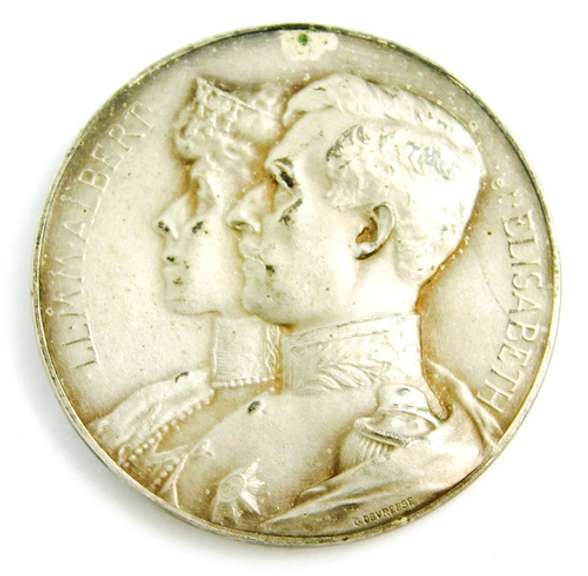 Rare 1914 Belgium Coin, Gratitude to USA