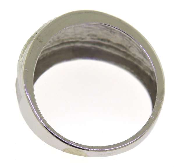 Handsome White Gold Etruscan Style Band