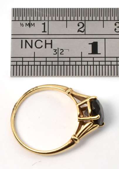 Classic Oval Garnet Solitaire Ring