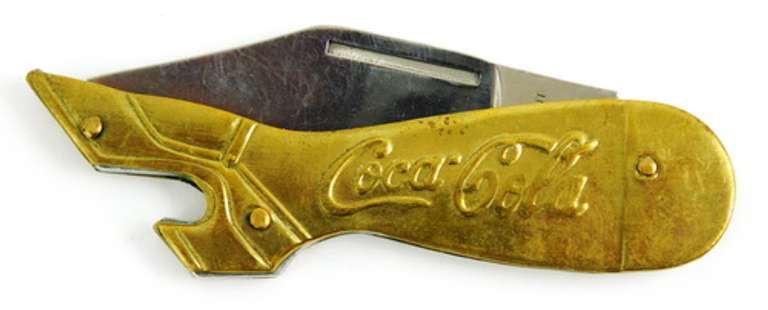 Coca-Cola Figural Single Blade Pocket Knife