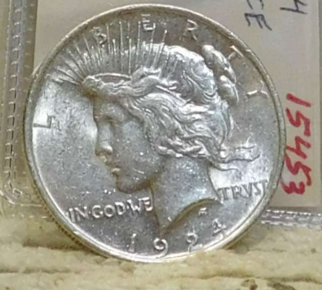 1923-S Peace Dollar almost Uncirculated