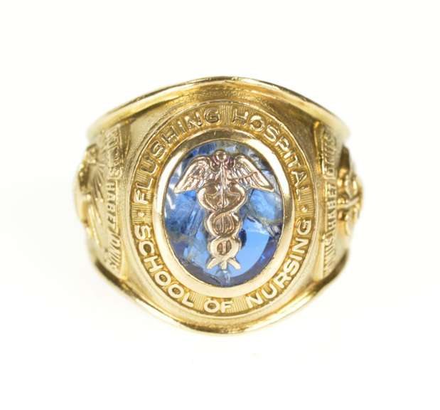 10K Yellow Gold Flushing Hospital School of Medicine Class Ring