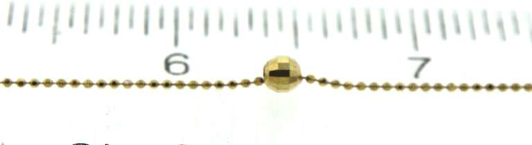 Trendy 14kt YG Faceted Ball Station Bead Chain