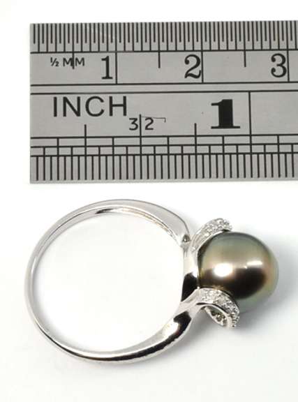 Contemporary Black Pearl Ring