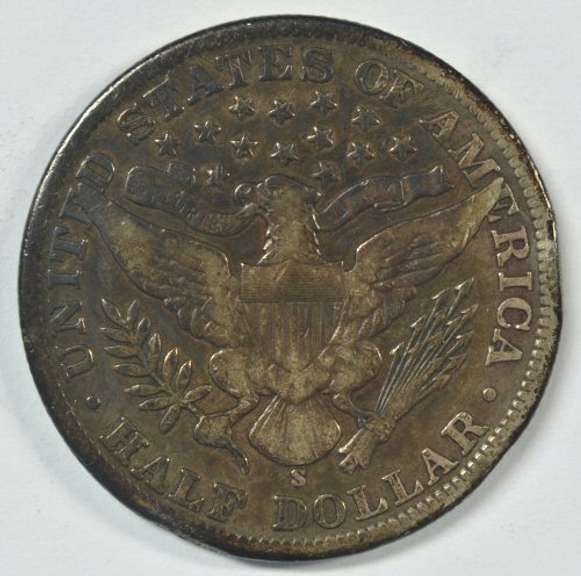 Sharp 1900-S Barber Half Dollar. Full Liberty