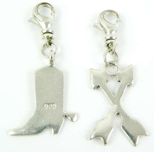 2 Sterling Western Charms or Pendants