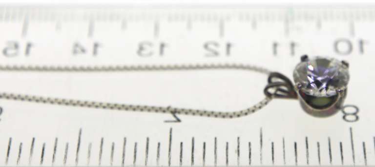 Vintage 925 sterling silver cubic zircon necklace