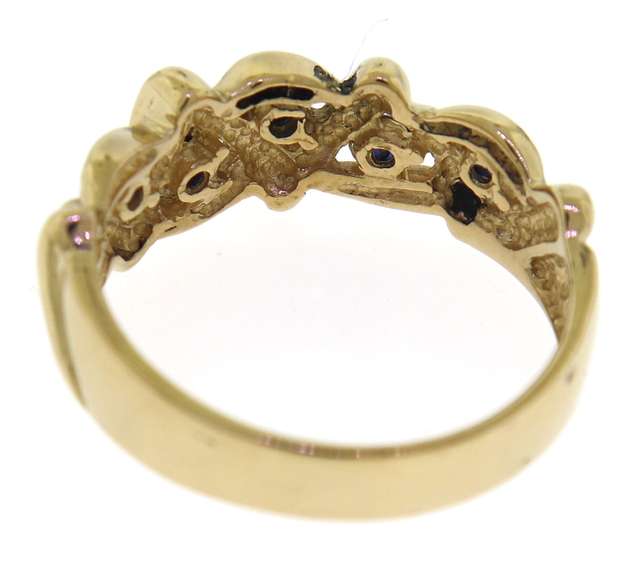 Beautiful Sapphire Accent Woven Ring