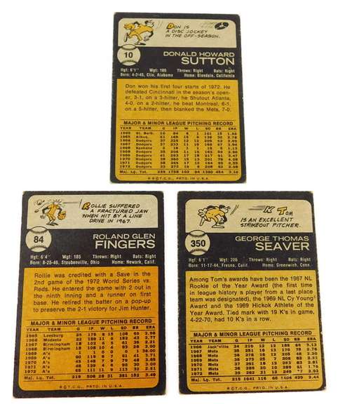 3 MLB 1973 Pitcher Greats