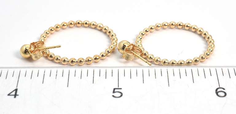 Beaded Post Earrings in 14KT