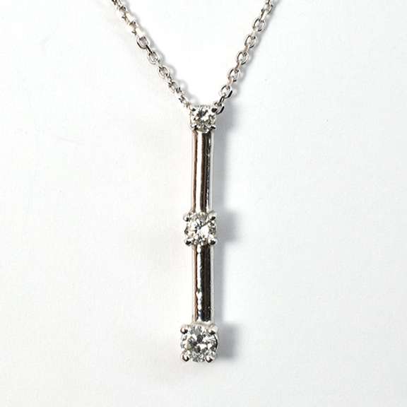 Suave Diamond Pendant Necklace in 14K White Gold
