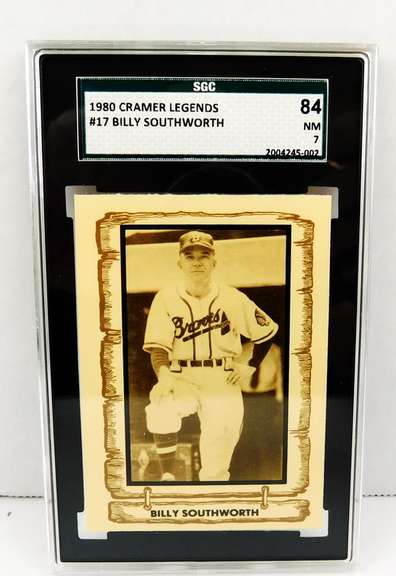 1980 Billy Southworth Graded Baseball Card