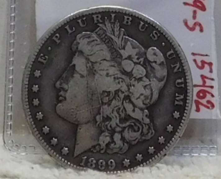 1889-S Morgan Dollar,  circ, hard date