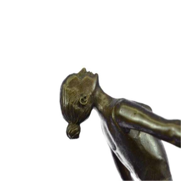 Ballerina Dance Bronze Statue on Marble Base Sculpture