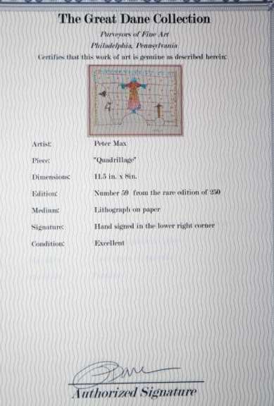 PETER MAX QUADRILLAGE