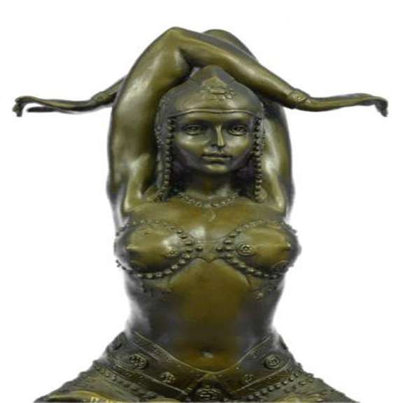 Lady Yoga Meditation Bronze Sculpture