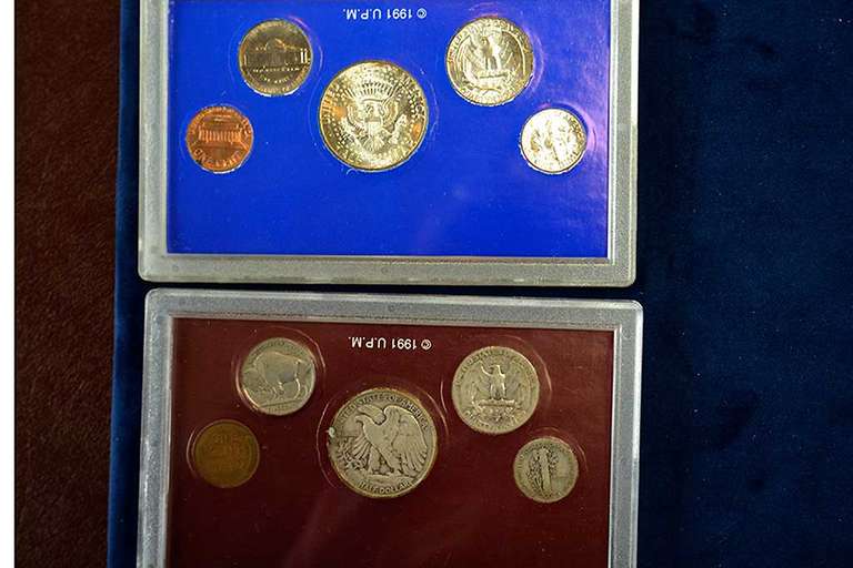 Old coin lot 2  sets of old us coins with some silver
