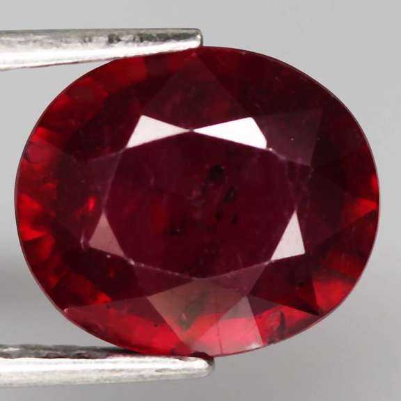Deep blood red 5.22ct oval cut Ruby