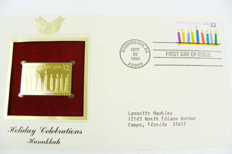 7 Christmas 1st Day Issues & 22K Gold Stamps