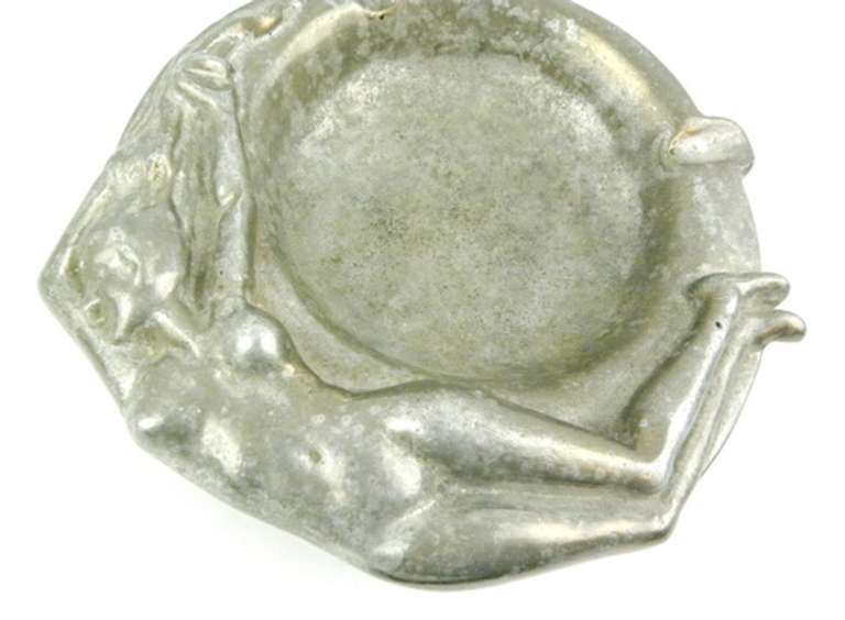 Fabulous Large Art Nouveau Nude Goddess Ashtray