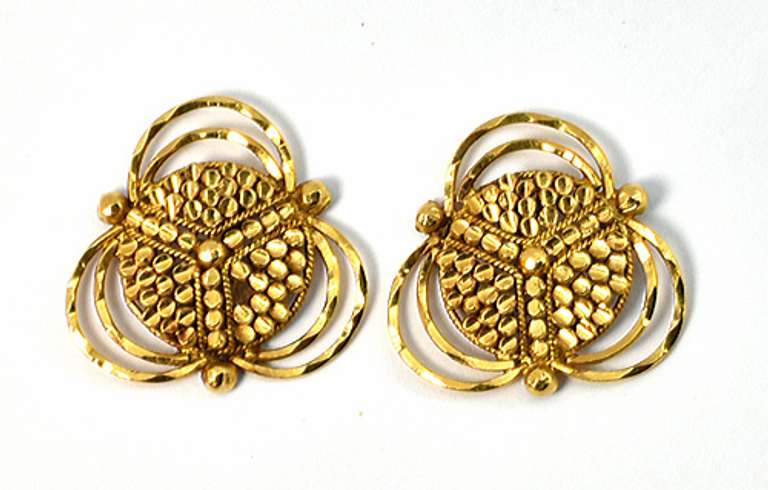 Ornate 21k Earrings