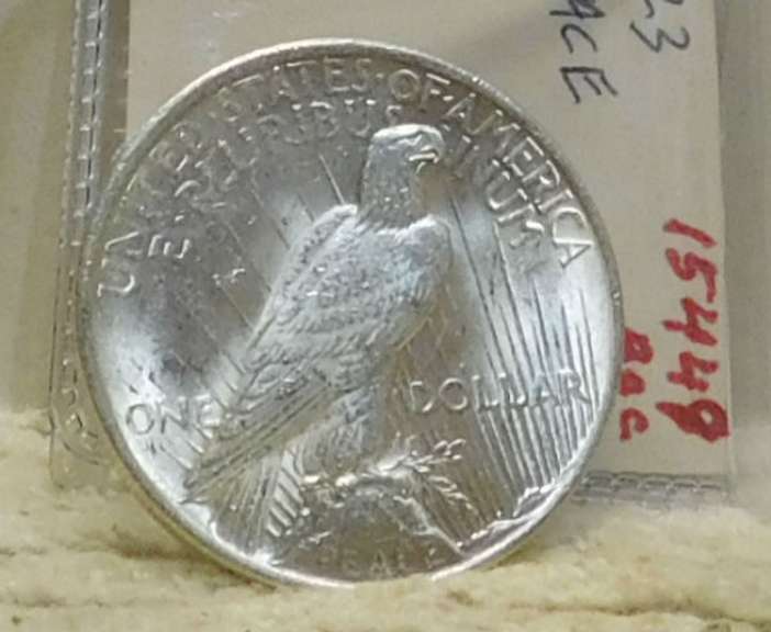 1923 Peace Dollar almost Uncirculated