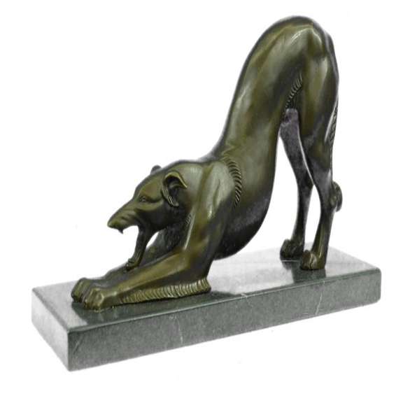 Greyhound Racing Dog Bronze Sculpture