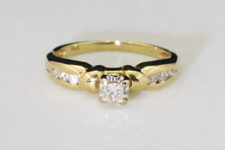 Princess Cut Diamond Ring in 14k
