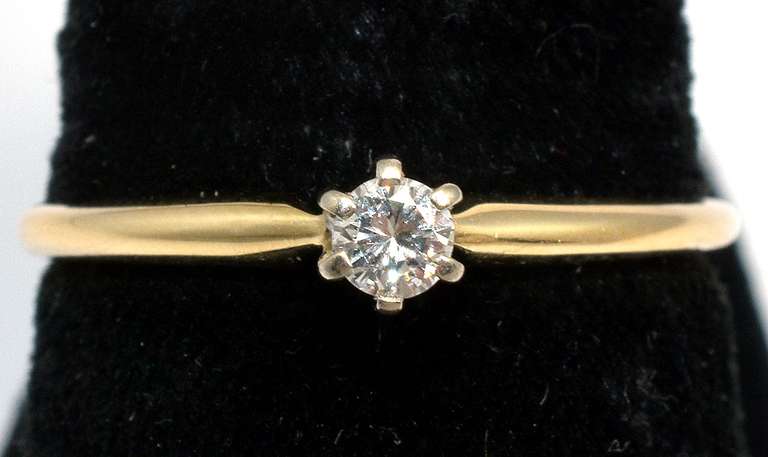 Diamond Solitaire Ring in 14KT